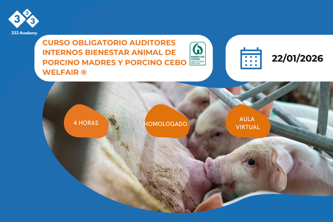 CURSO OBLIGATORIO AUDITORES INTERNOS BIENESTAR ANIMAL DE PORCINO MADRES Y PORCINO CEBO WELFAIR ® (BAWP-0126)