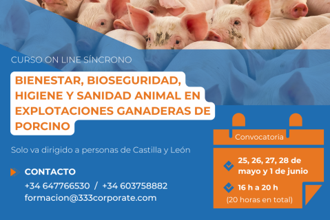 Curso de Bienestar, Bioseguridad, Higiene y Sanidad Animal en Explotaciones Ganaderas de porcino (BAE- KERBEST 2026)