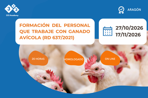 Formación para el personal que trabaje con ganado avícola (RD637/2021) (AVES - 1026)