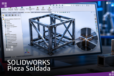 SOLIDWORKS Pieza Soldada 2h