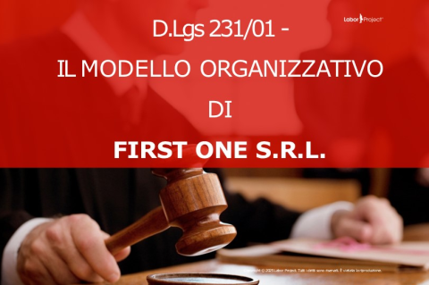 D.Lgs 231/01 - Il modello organizzativo di First One (PROCESSI_18)
