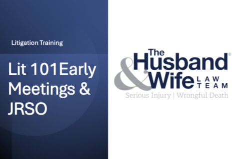 Litigation 101 - Early Meetings & JRSO