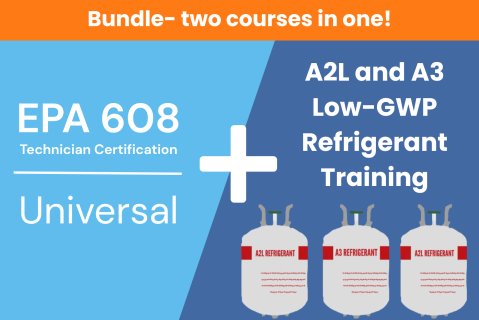 CS0.01 BUNDLE - EPA 608 Universal Certification Course & A2L A3