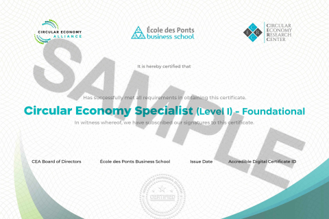 Circular Economy Specialist (Level I) - Foundational (CES- LEVEL 1) Circular Economy Specialist (Level I) - Foundational (CES- LEVEL 1)