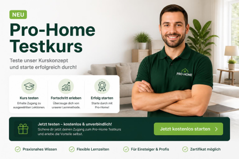 Neuer Pro-Home Testkurs
