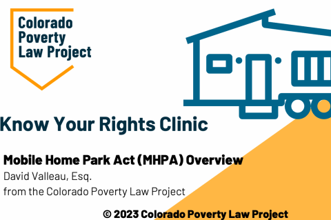 Mobile Home Park Act Overview - Colorado