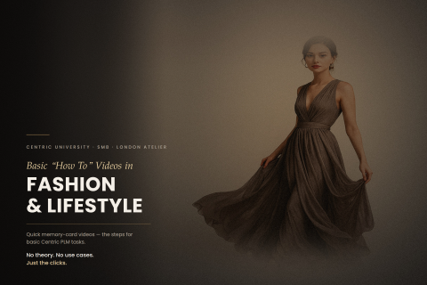 SMB PLM Basics "How to Videos" In Fashion & Lifestyle (PN123457)