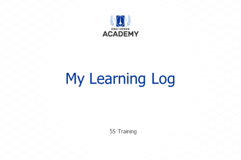 5S Training | My Learning Log