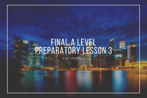 ALP3 - Final A Level Preparatory Course (ALP3)