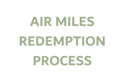 Air Miles new redemption process