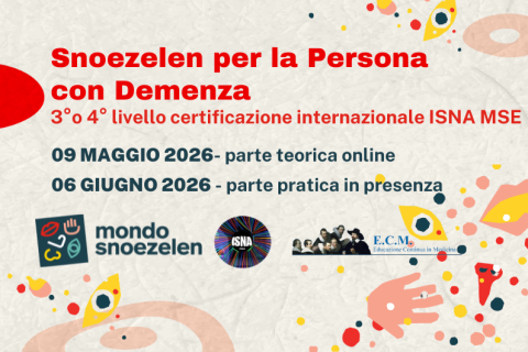 Corso ISNA-MSE 3-4°Livello SNOEZELEN PER LA PERSONA CON DEMENZA - MAGGIO 2026 (A11)