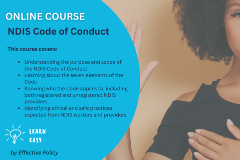 NDIS Code of Conduct (EP-201)