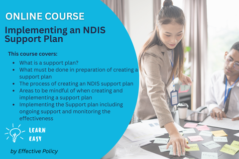 Implementing an NDIS Support Plan (EP-108)