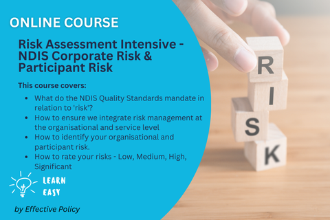 Risk Assessment Intensive - NDIS Corporate Risk & Participant Risk (WEB-311)
