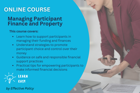Managing participant finance and property (EP-209)