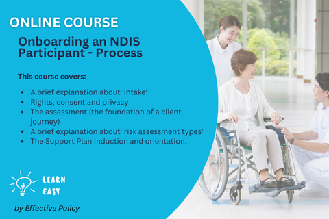 Onboarding an NDIS Participant - Process (WEB-203)