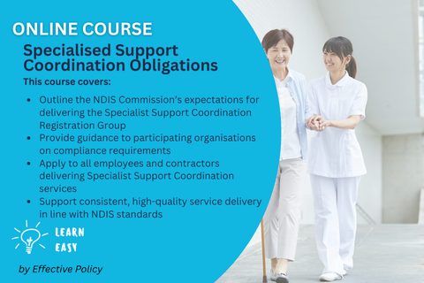 Specialised Support Coordination Obligations cover image.