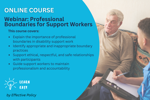Webinar: Professional Boundaries for Support Workers (WEB-209)