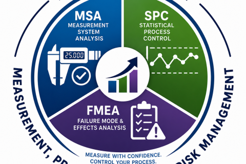 Fundamentals of Measurement, Process Control & Risk Analysis (MSA-SPC-FMEA)