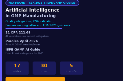 AI and Machine Learning in GMP Manufacturing