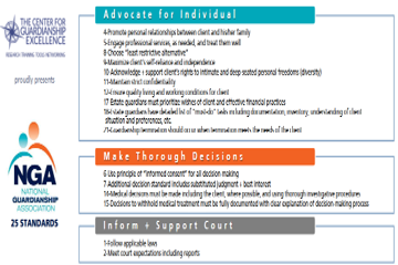 25 Guardianship Standards from NGA Infographic