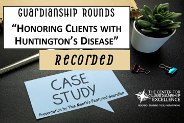 Honoring Clients with Huntington's Disease Recording