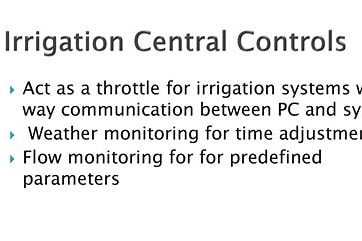 The Business of Irrigation Central Control