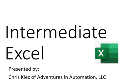 Excel - Intermediate (April 21 and April 22) (KINTech02)