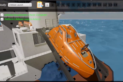 Freefall Lifeboat Virtual Launch Simulation