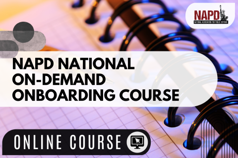 NAPD National On Demand Onboarding Course