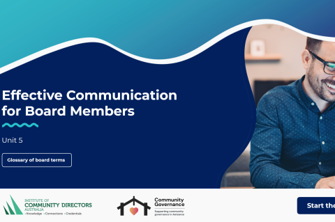 NZ CCD: Unit 5 (Effective communication for board members)