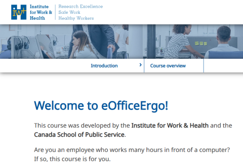 eOfficeErgo: Ergonomics e-Learning for Office Workers (ETMERELAEN1014)