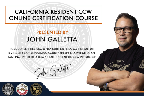 RIVERSIDE CALIFORNIA RESIDENT CCW ONLINE CERTIFICATION COURSE (CRS001)