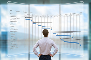 Project Plan in Excel with Gantt Chart (Plan, Actual & Progress in ONE VIEW) (BULG27)