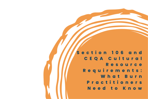 8. Section 106 and CEQA Cultural Resource Requirements: What Burn Practitioners Need to Know (FIRE8)
