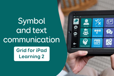Grid for iPad Learning 2: Symbol and Text Communication cover image.
