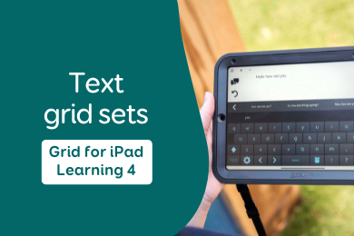 Grid for iPad Learning 4: Text grid sets cover image.