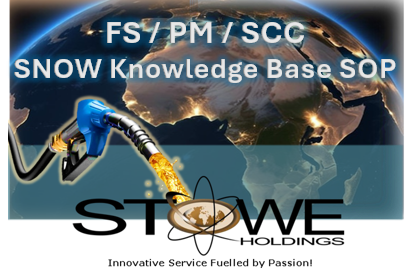 Stowe - SNOW Knowledge Base SOP cover image.