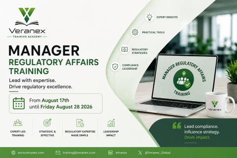 Manager Regulatory Affairs - August 17-28 2026