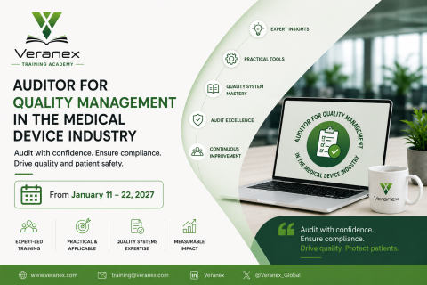 Auditor for Quality Management in the Medical Device Industry - January 11 - 22 2027