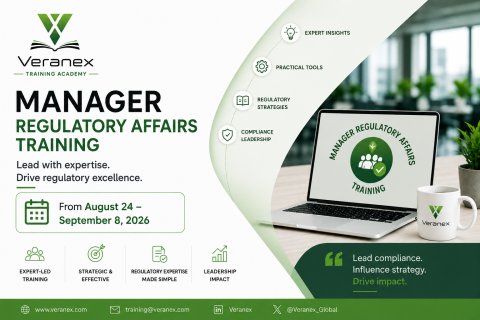 Manager Regulatory Affairs - August 24-September 08 2026
