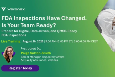 FDA Inspection - August 20th, 2026, 9AM – 12PM EST (3PM – 6PM CET)